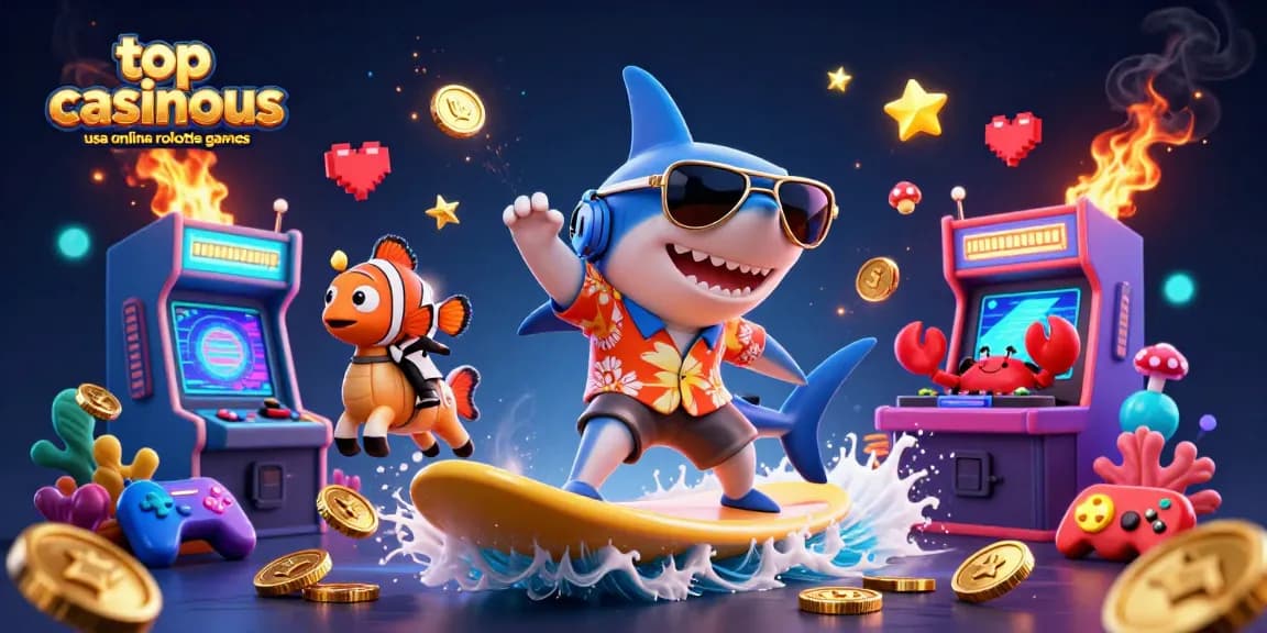 Play engaging at the top casinous usa online roulette games with lively cartoon characters and vibrant casino elements.