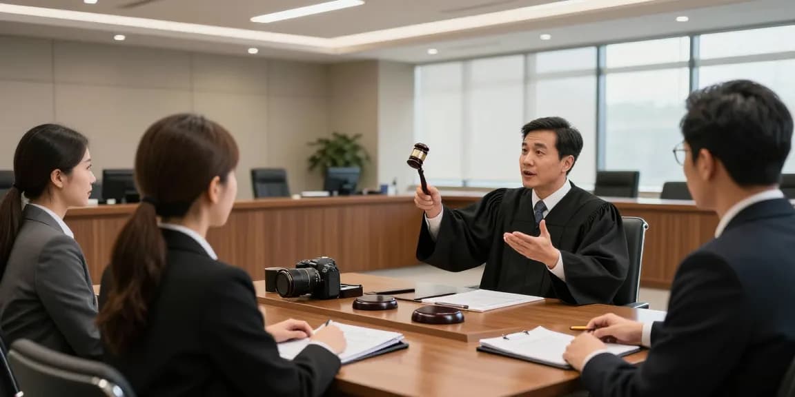 Intense courtroom scene with legal professionals discussing rokok88 case, showcasing dynamic advocacy and formal setting.