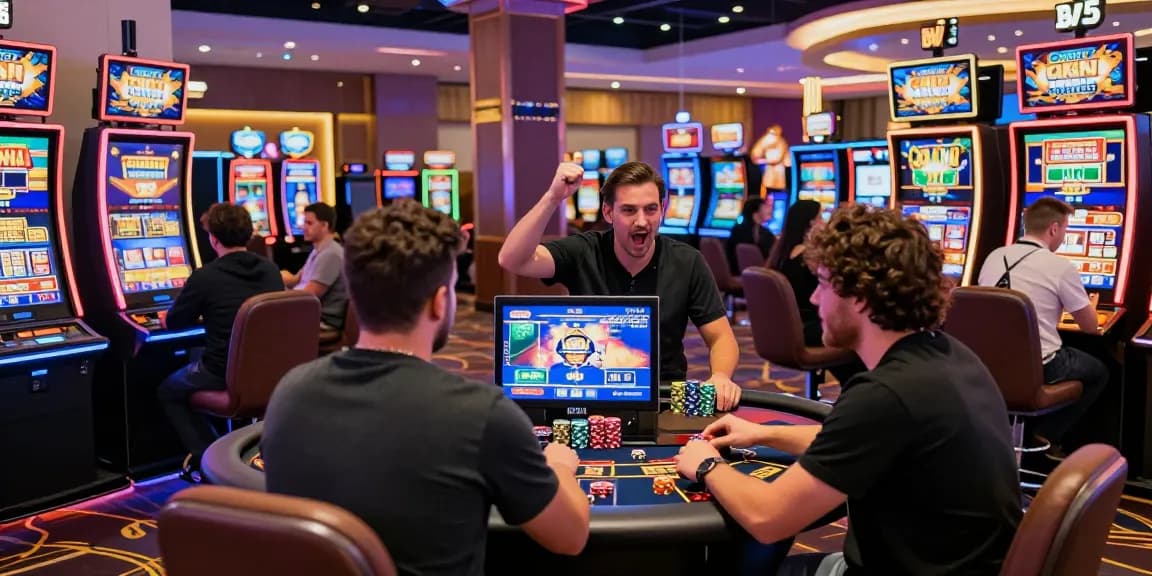 Credit card casino gaming scene showcasing players enjoying bonuses and vibrant slot machines at https://euf.co.uk.