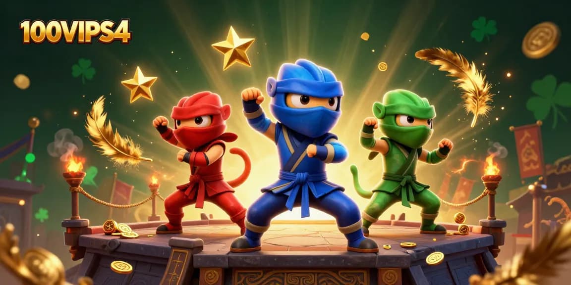 Engage with thrilling gameplay at 100VIPS4 featuring ninja chameleons and dynamic gaming elements.
