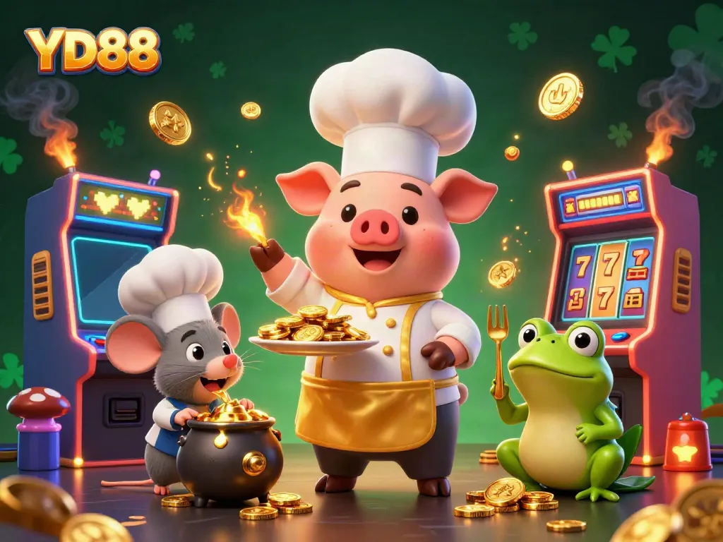 Experience YD88's vibrant casino atmosphere with dynamic characters and engaging gaming elements.