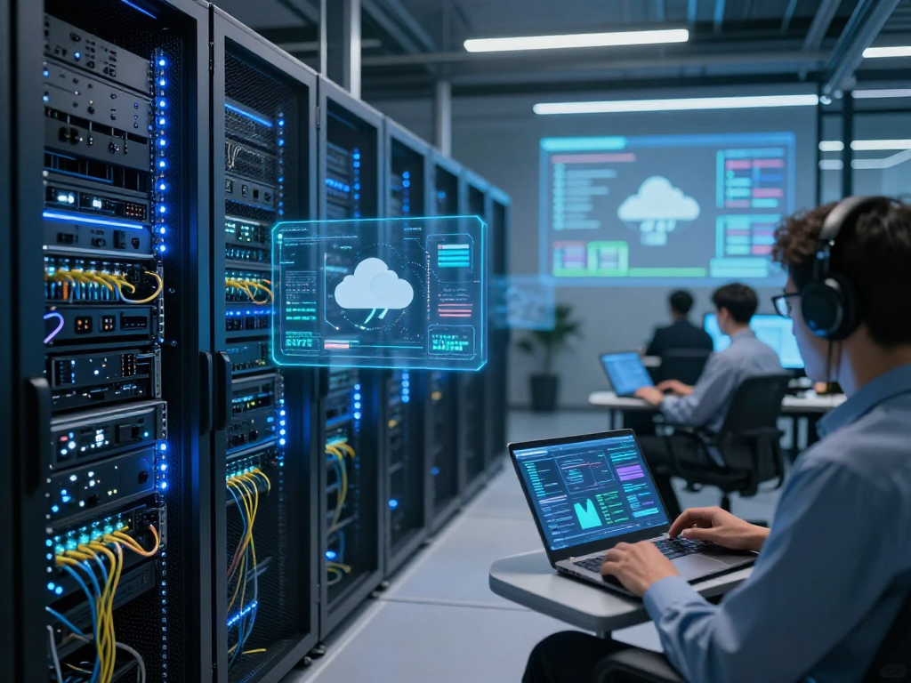 IPTV subscription reseller offerings integrated with cloud computing and cybersecurity technologies in a modern data centre environment.