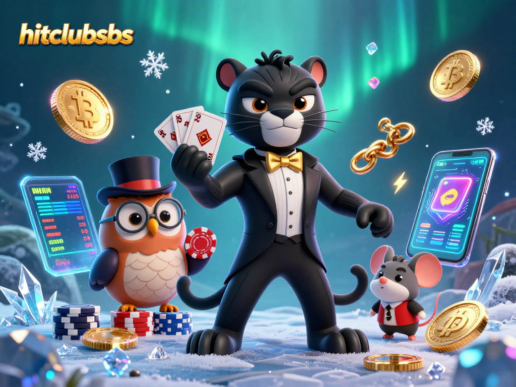 Engage in thrilling gameplay with hitclubsbs featuring card-dealing panther, poker owl, and lucky mouse!