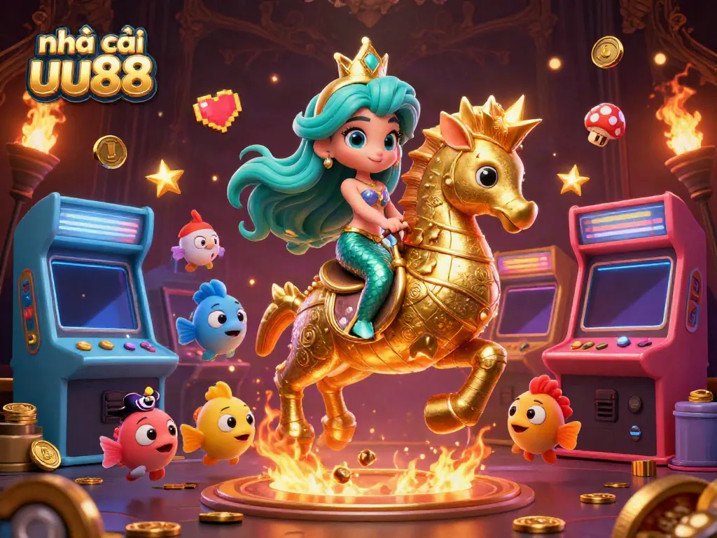 Win thrilling games at nhà cái uu88 in a vibrant underwater arcade setting.